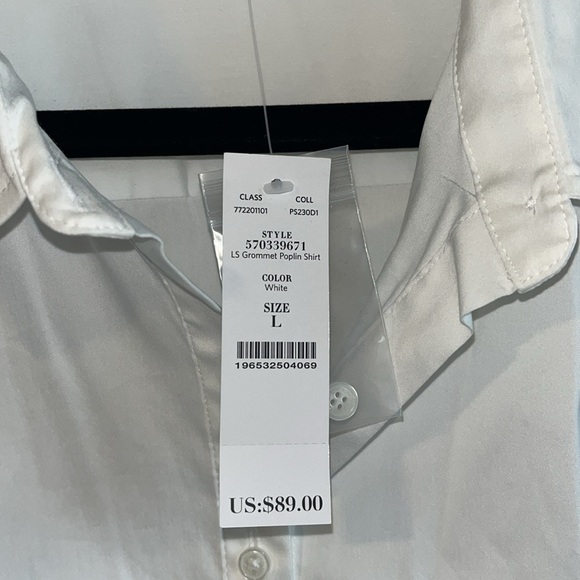 NWT BHWM Grommet Poplin Shirt - Picture 5 of 5